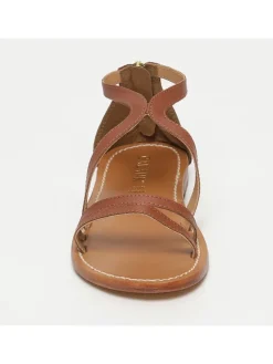 Leder-Sandalen in Hellbraun>CALANK Clearance