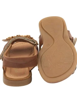 Leder-Sandalen in Hellbraun><noscript><img width=