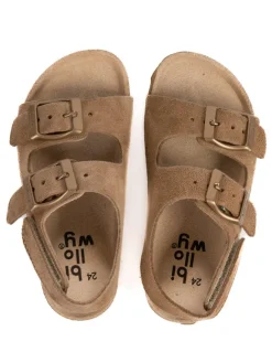 billowy Sandalen·Sandalen^Leder-Sandalen in Hellbraun