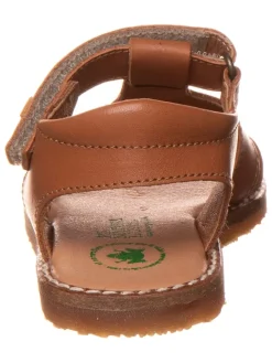 Leder-Sandalen in Hellbraun><noscript><img width=