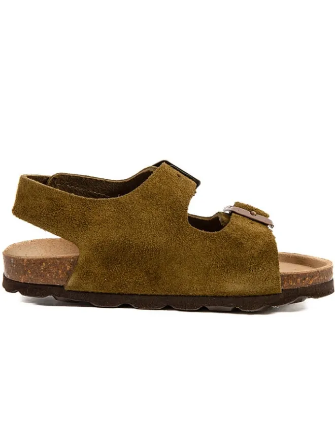 Leder-Sandalen in Khaki>billowy Sale