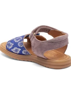 bisgaard Sandalen·Sandalen^Leder-Sandalen in Lila/ Blau/ Silber