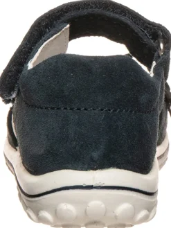 Leder-Sandalen in Navy><noscript><img width=