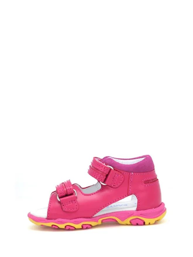 Leder-Sandalen in Pink>Bartek Discount