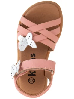 Leder-Sandalen in Rosa><noscript><img width=
