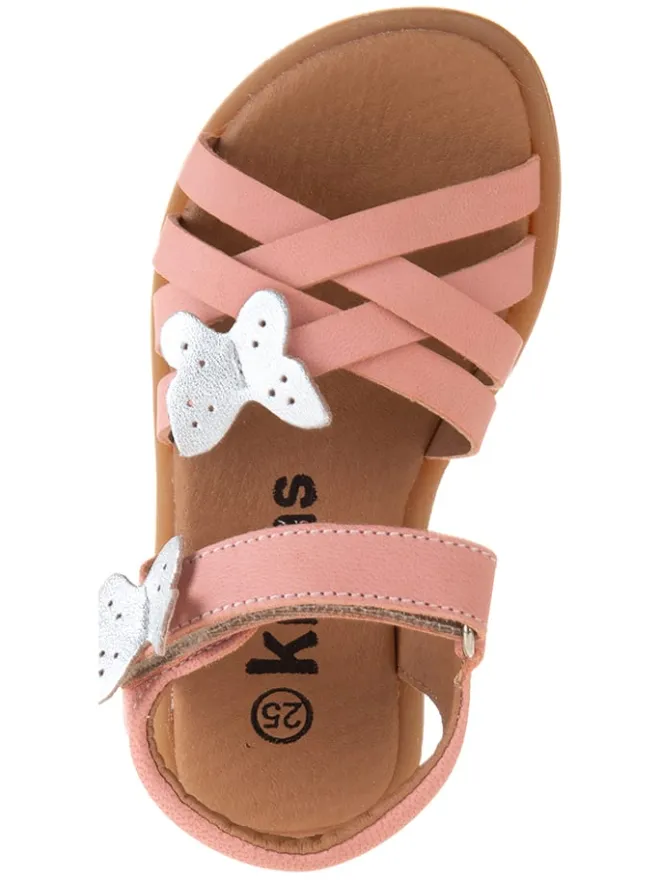 Leder-Sandalen in Rosa>kmins Best