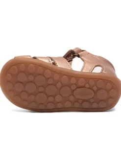 Leder-Sandalen in Rosa/ Gold><noscript><img width=