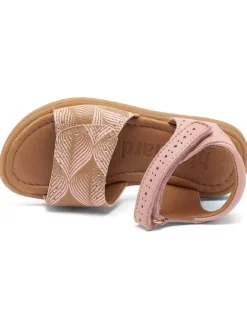 Leder-Sandalen in Rosa/ Gold><noscript><img width=