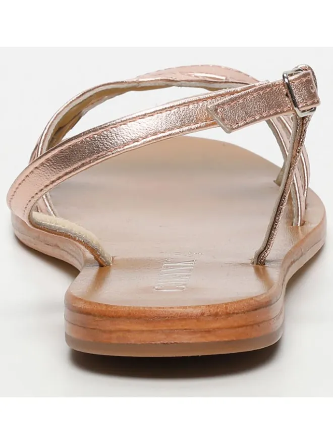 CALANK Sandalen^Leder-Sandalen in Rosegold