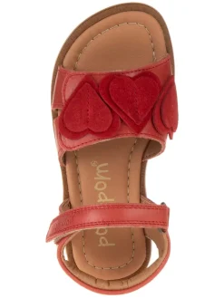 POM POM Sandalen·Sandalen^Leder-Sandalen in Rot