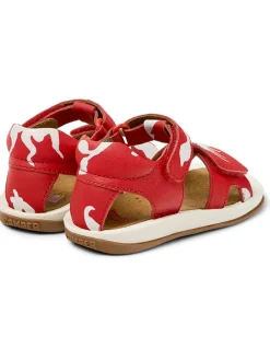 Camper Sandalen^Leder-Sandalen in Rot/ Weiß