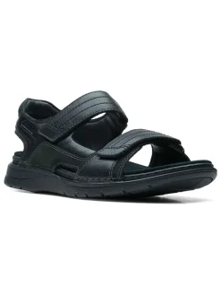 Leder-Sandalen in Schwarz>Clarks Sale