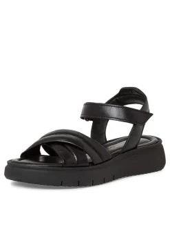 Leder-Sandalen in Schwarz><noscript><img width=