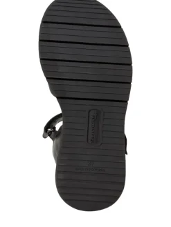 Leder-Sandalen in Schwarz><noscript><img width=