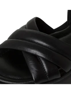 Leder-Sandalen in Schwarz><noscript><img width=