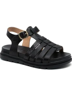 Leder-Sandalen in Schwarz>bisgaard Hot