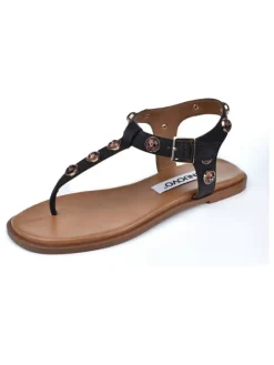 Leder-Sandalen in Schwarz>INUOVO Clearance