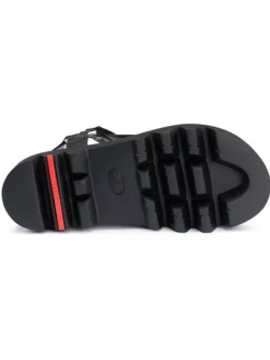 Leder-Sandalen in Schwarz><noscript><img width=
