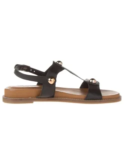 Leder-Sandalen in Schwarz>INUOVO New