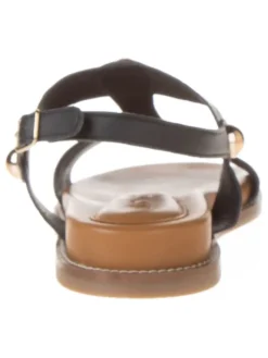 Leder-Sandalen in Schwarz><noscript><img width=