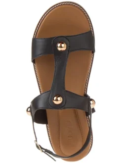 Leder-Sandalen in Schwarz><noscript><img width=