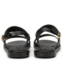 Leder-Sandalen in Schwarz><noscript><img width=