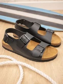 BABUNKERS Family Sandalen & Pantoletten^Leder-Sandalen in Schwarz