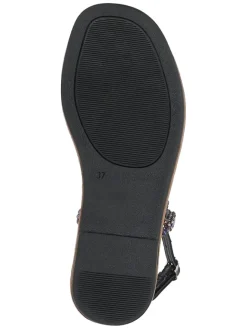Leder-Sandalen in Schwarz/ Bunt><noscript><img width=