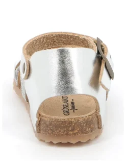 Leder-Sandalen in Silber><noscript><img width=