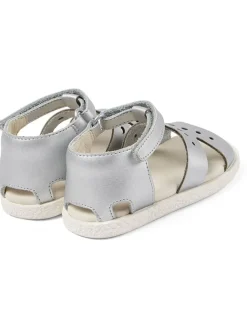 Leder-Sandalen in Silber>Camper Discount