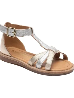 bisgaard Sandalen·Sandalen^Leder-Sandalen in Silber/ Gold
