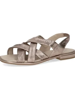 Caprice Sandalen^Leder-Sandalen in Taupe