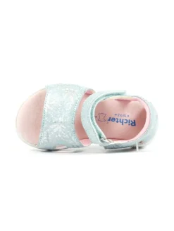 Leder-Sandalen in Türkis><noscript><img width=