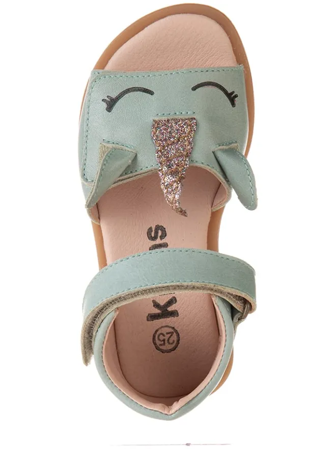 kmins Sandalen·Sandalen^Leder-Sandalen in Türkis