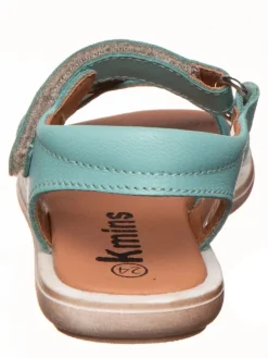 Leder-Sandalen in Türkis><noscript><img width=