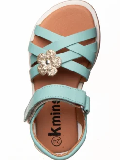 Leder-Sandalen in Türkis><noscript><img width=