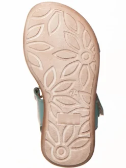 Leder-Sandalen in Türkis><noscript><img width=