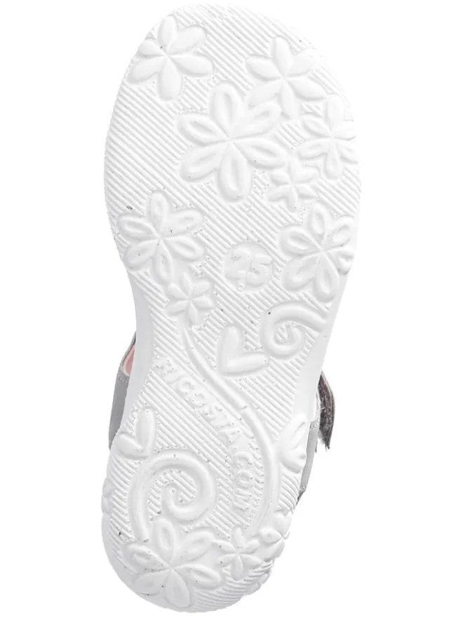Leder-Sandalen "Lorena" in Hellgrau/ Rosa>Ricosta New