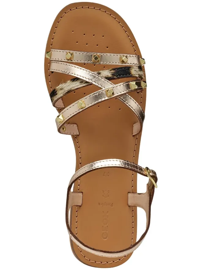 Geox Sandalen^Leder-Sandalen "Maddalusiac" in Gold