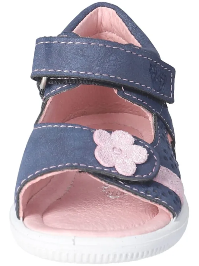 PEPINO Sandalen^Leder-Sandalen "Maja" in Dunkelblau/ Rosa