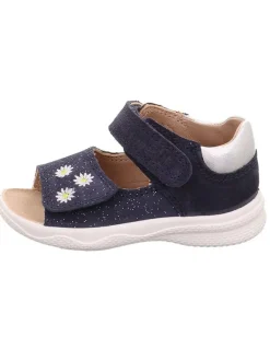 Leder-Sandalen "Polly" in Dunkelblau/ Weiß>superfit Outlet