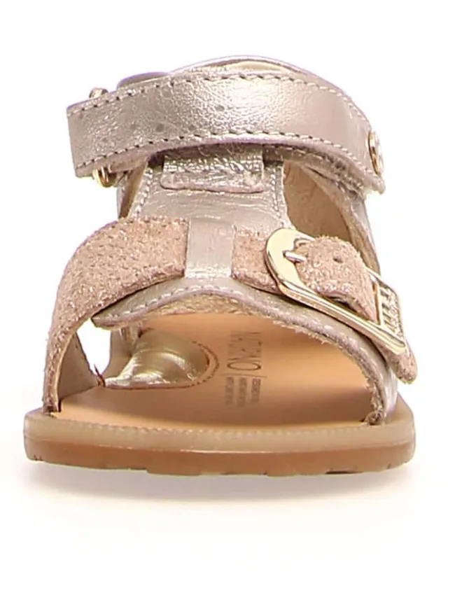 Leder-Sandalen "Quarzo" in Rosa>Naturino Hot