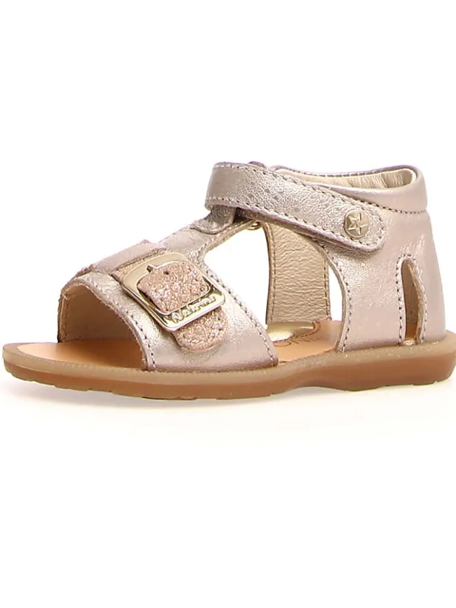 Leder-Sandalen "Quarzo" in Rosa>Naturino Hot