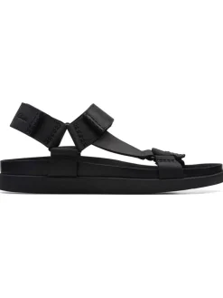 Leder-Sandalen "Sunder Range" in Schwarz>Clarks Clearance