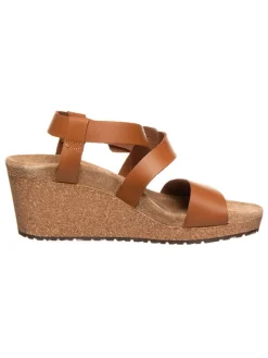 Leder-Sandalen "Sybil" in Hellbraun>Papillio Hot
