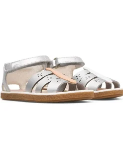 Leder-Sandalen "TWS" in Silber>Camper Clearance