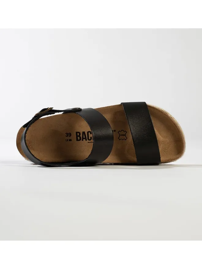Leder-Sandaletten "Diadema" in Schwarz>BACKSUN Hot