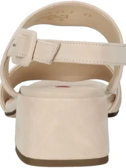 Leder-Sandaletten in Beige><noscript><img width=