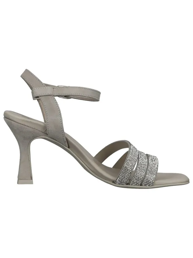 Paul Green Sandalen^Leder-Sandaletten in Grau