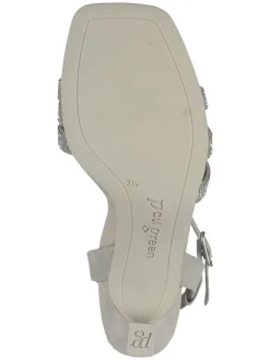 Paul Green Sandalen^Leder-Sandaletten in Grau